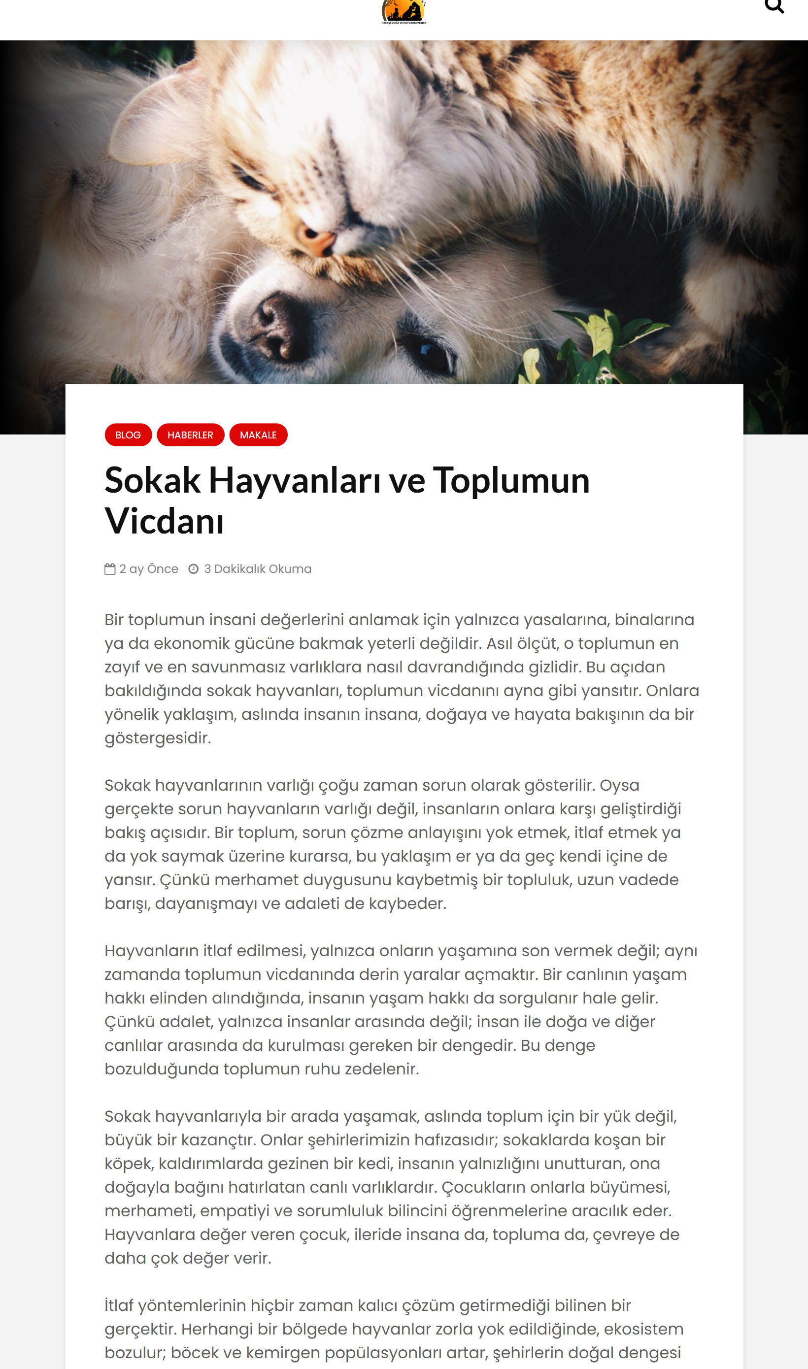 Halkçı Doğa ve Hayvanseverler - Proje Görseli