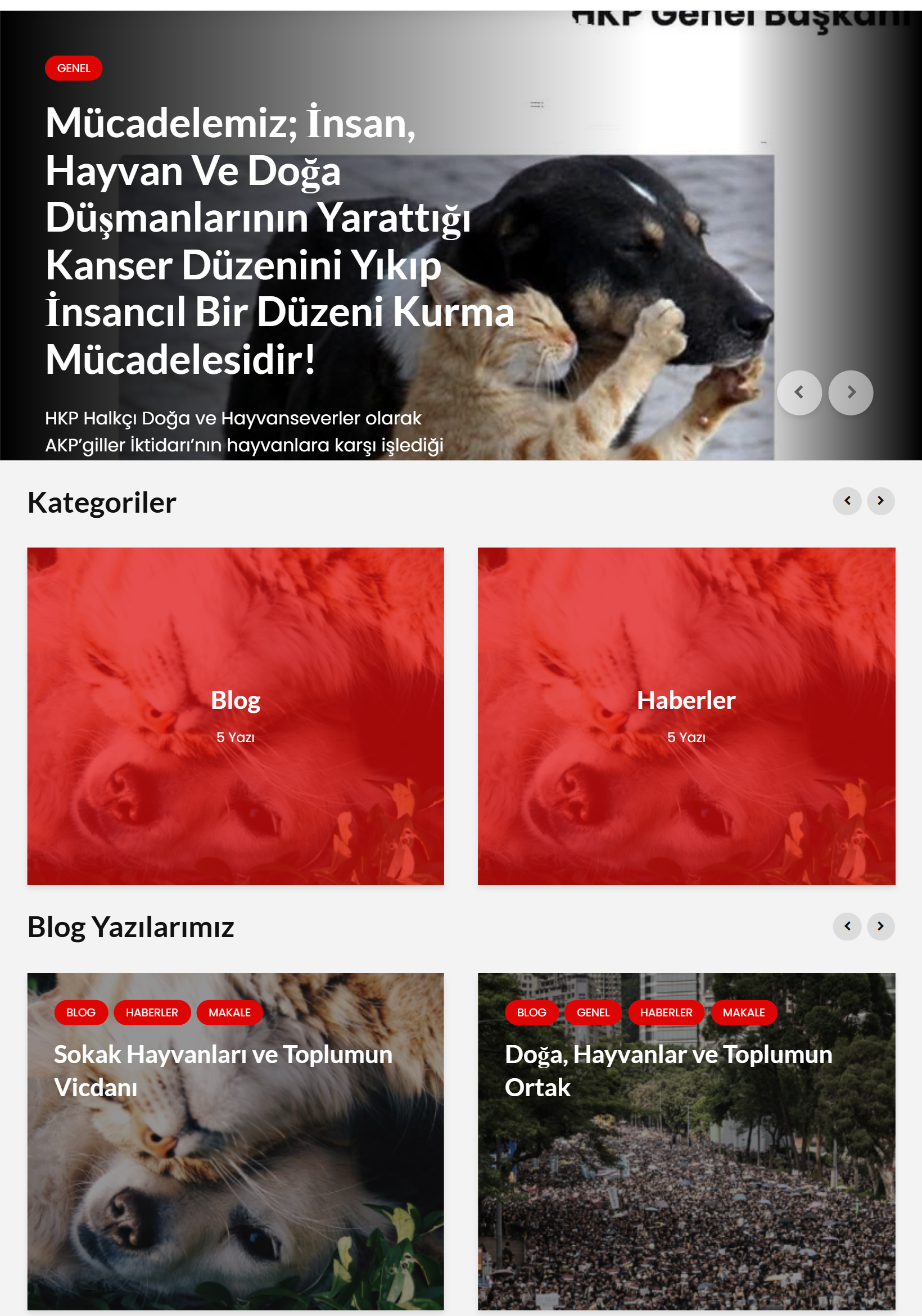 Halkçı Doğa ve Hayvanseverler - Kapak Fotoğrafı